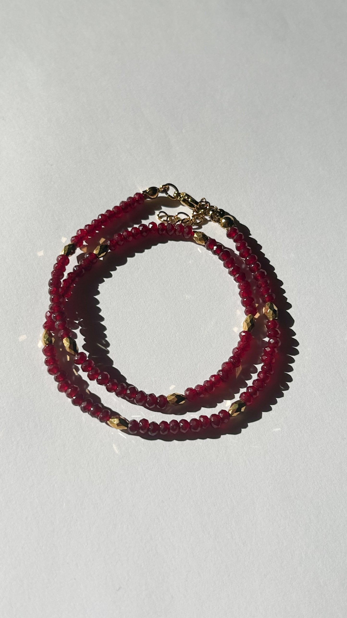 Bracelet double rangs / Collier ras de cou Rubia
