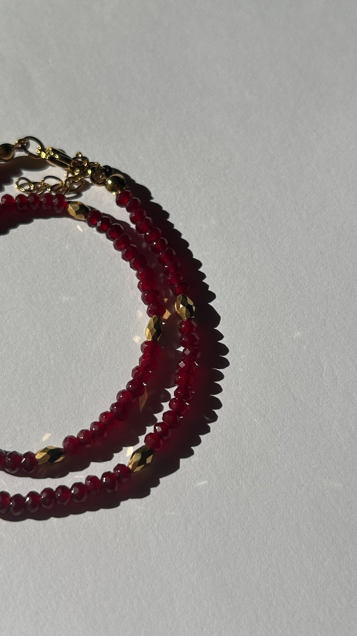 Bracelet double rangs / Collier ras de cou Rubia