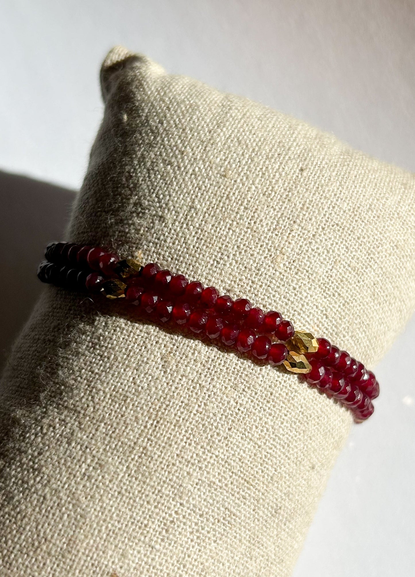 Bracelet double rangs / Collier ras de cou Rubia